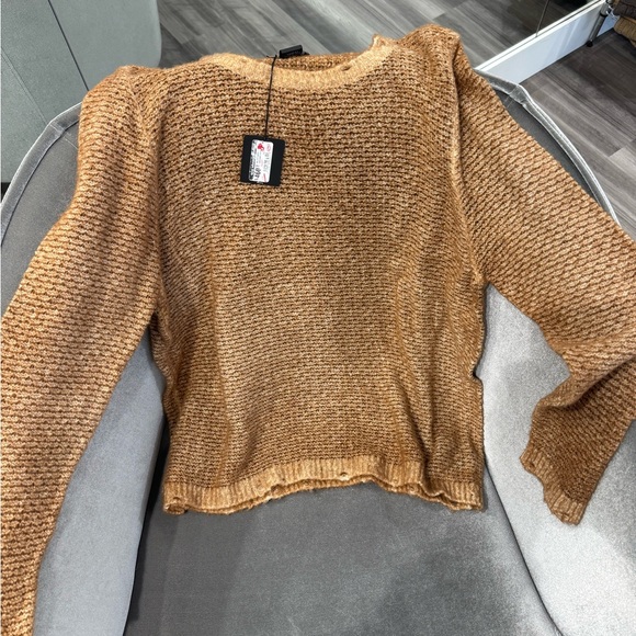 Avant Toi Sweaters - Avant Toi Textured Tan Sweater